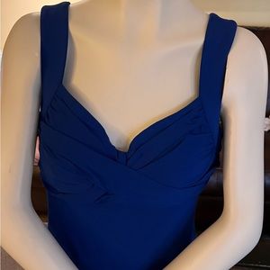 A beautiful royal blue strapped Cache dressy top
